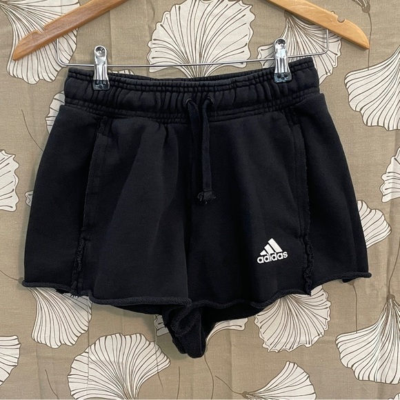 Adidas High Waist Cut Off Shorts XS - Picture 1 of 9